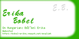 erika bobel business card